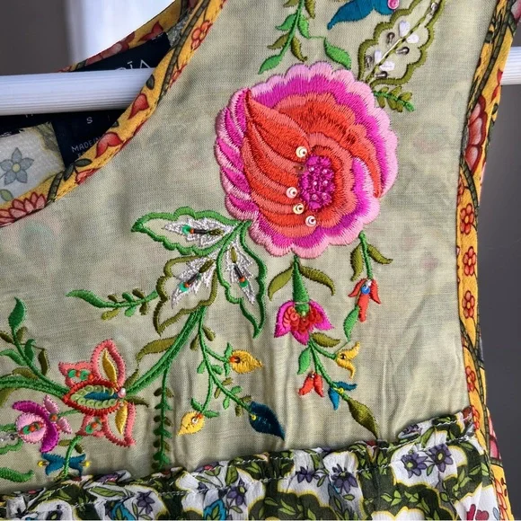 Anthropologie Tanvi Kedia Ananya Tunic Floral Mini Dress - Picture 6 of 10